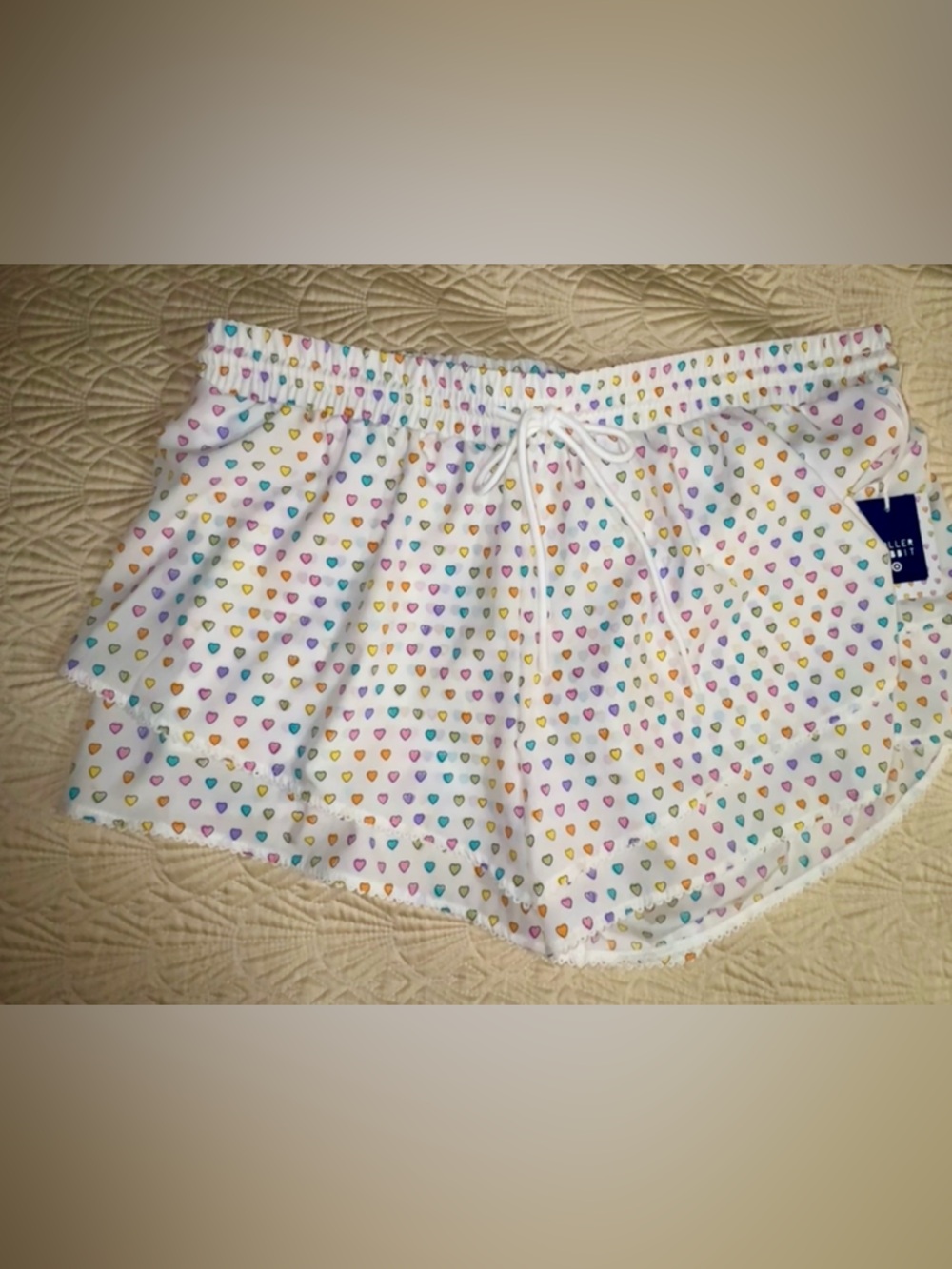 Women's Disco Hearts Wave Drawstrings Shorts Roller Rabbit xTarget XXL